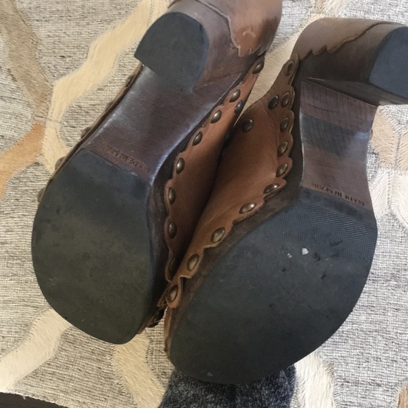 Stuart Weitzman leather open toe clogs - Picture 6 of 6